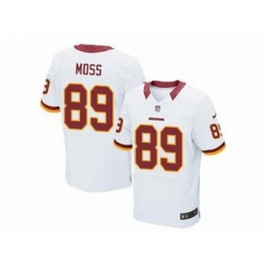 Nike Washington Redskins 89 Santana Moss white Elite NFL Jersey