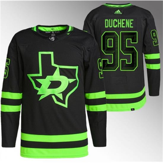 Men Dallas Stars 95 Matt Duchene Black Stitched Jersey