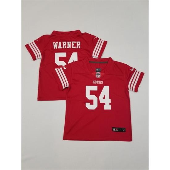 Toddlers-San-Francisco-49ers--2354-Fred-Warner-Red-Vapor-Untouchable-Stitched-Football-Jersey-635-18591