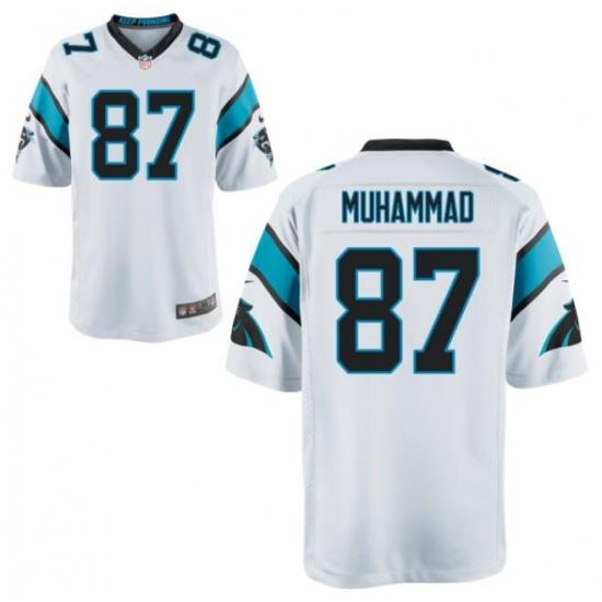 Men Nike Carolina Panthers Muhsin Muhammad 87 White Vapor Limited Jersey