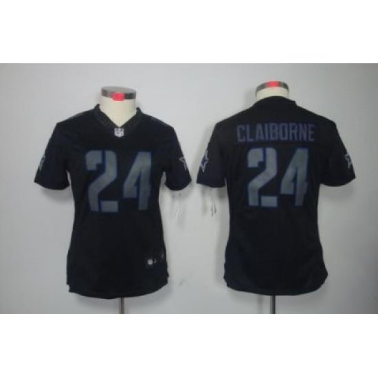 Women Nike NFL Dallas CoWboys #24 Morris Claiborne Black Jerseys[Impact Limited]