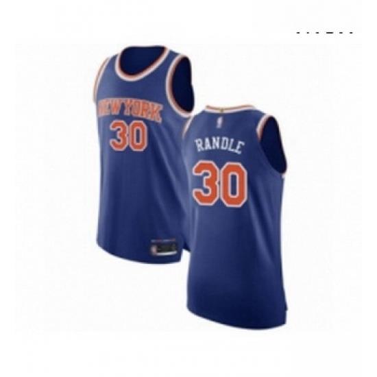 Mens New York Knicks 30 Julius Randle Authentic Royal Blue Basketball Jersey Icon Edition