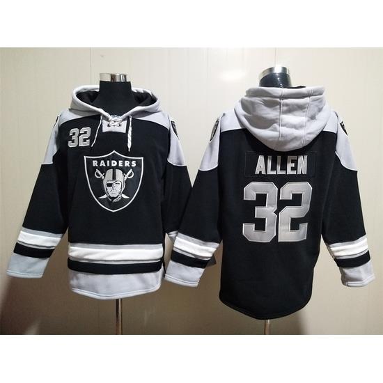 Los Angeles Raiders Sitched Pullover Hoodie #32 Marcus Allen