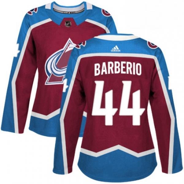 Womens Adidas Colorado Avalanche 44 Mark Barberio Authentic Burgundy Red Home NHL Jersey