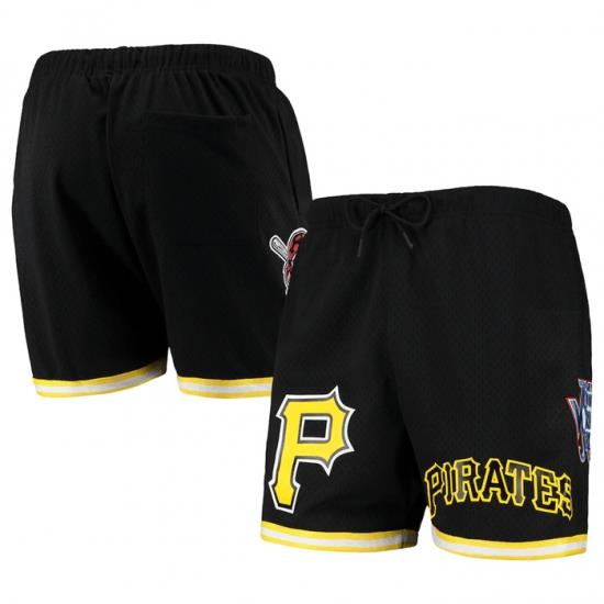 Men Pittsburgh Pirates Black Team Logo Mesh Shorts