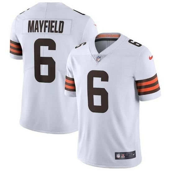 Youth Cleveland Browns 6 Baker Mayfield White Vapor Untouchable Limited Stitched Jersey