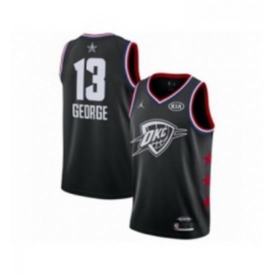 Youth Jordan Oklahoma City Thunder 13 Paul George Swingman Black 2019 All Star Game Basketball Jersey