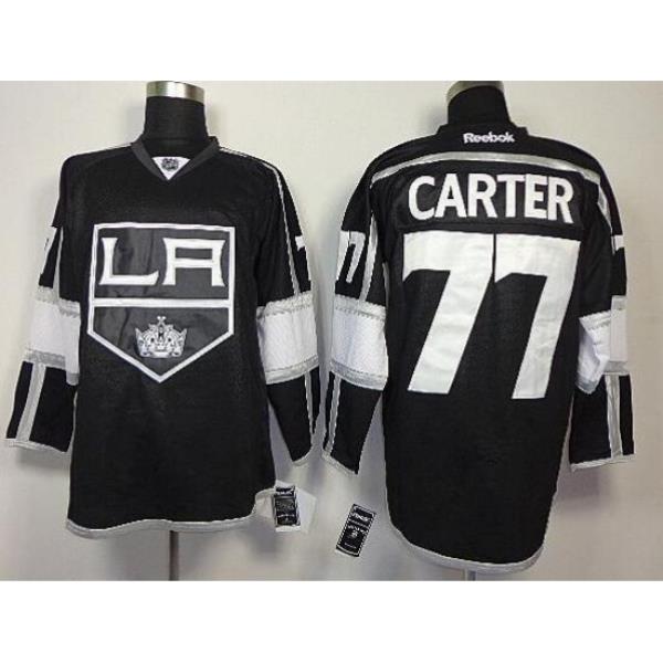 Mens Los Angeles Kings #77 Jeff Carter Home Black NHL Jersey