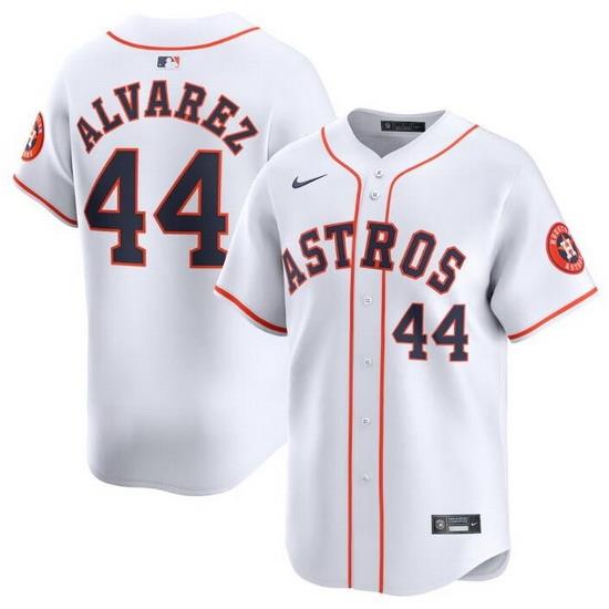 Men Houston Astros 44 Yordan Alvarez White 2024 Home Limited Stitched Baseball Jersey