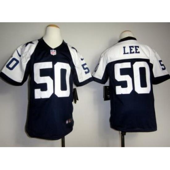 Youth Nike Dallas CoWboys #50 Lee Blue Thankgivings Nike NFL Jerseys