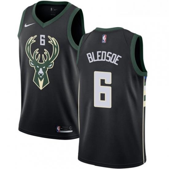 Womens Adidas Milwaukee Bucks 6 Eric Bledsoe Authentic Black Alternate NBA Jersey Statement Edition