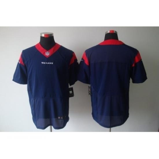 Nike Houston Texans Blank Blue Elite NFL Jersey
