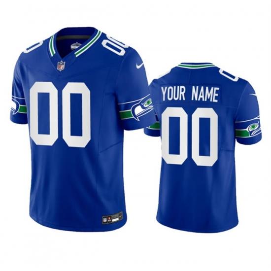 Men Women youth Seattle Seahawks Active Player Custom Royal 2023 F U S E  Vapor Limited Throwback Stitched Jersey
