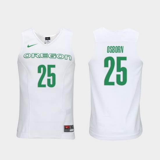 Men Oregon Ducks Luke Osborn White Elite Authentic Performance College Basketball Jersey
