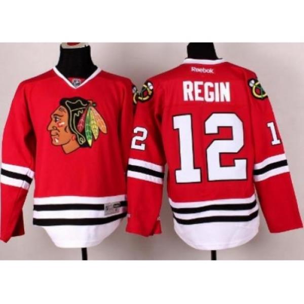 Chicago Blackhawks 12 Peter Regin Red Hockey NHL Jerseys