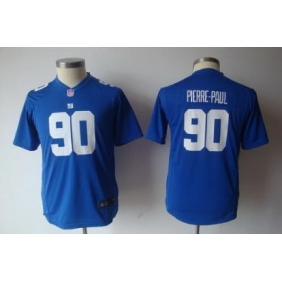 Youth Nike NeW York Giants 90# Jason Pierre-Paul Blue Jerseys