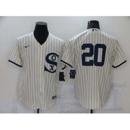 Men Chicago White Sox 20 Danny Mendick Cream Game 2021 Field of Dreams Jersey