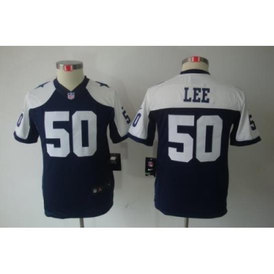 Youth Nike Dallas Cowboys #50 Lee Blue Limited Throwback NFL Jerseys