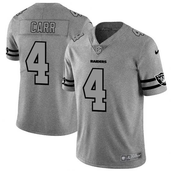 Las Vegas Raiders 4 Derek Carr Men Nike Gray Gridiron II Vapor Untouchable Limited NFL Jersey