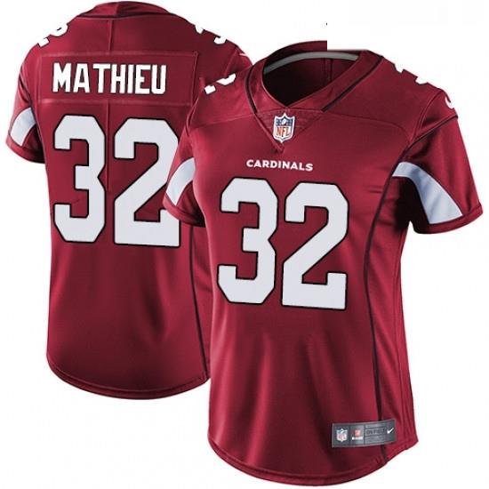 Womens Nike Arizona Cardinals 32 Tyrann Mathieu Red Team Color Vapor Untouchable Limited Player NFL Jersey
