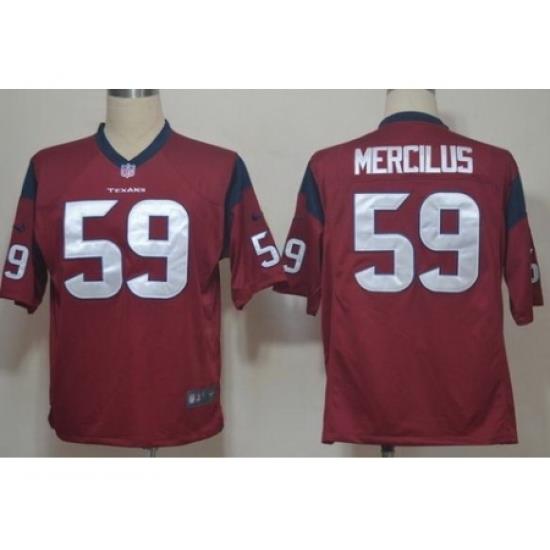 Nike Houston Texans 59 Whitney Mercilus Red Game NFL Jersey