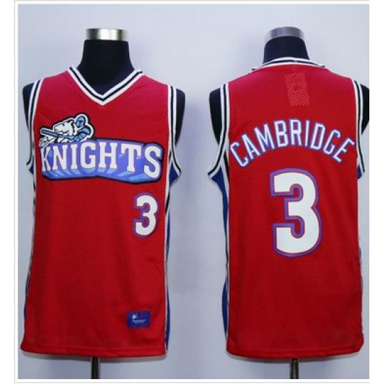 Like Mike Movie Los Angeles Knights #3 Calvin Cambridge Red Stitched Basketball Jersey