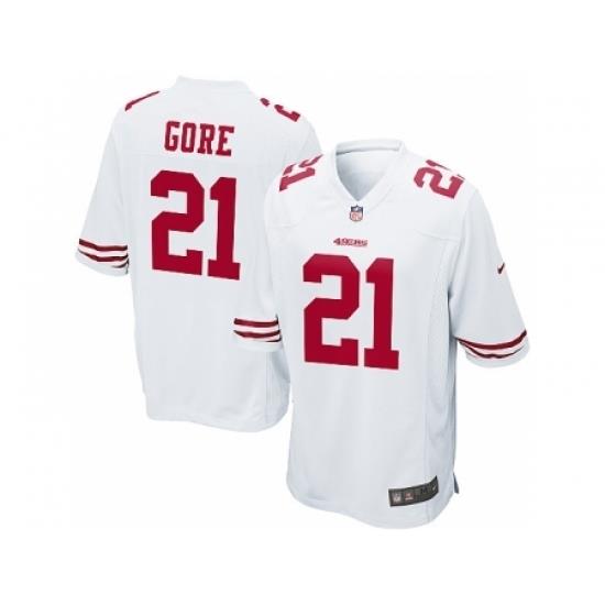 Nike San Francisco 49ers 21 Frank Gore White Game NFL Jersey
