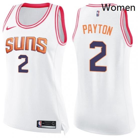 Womens Nike Phoenix Suns 2 Elfrid Payton Swingman WhitePink Fashion NBA Jersey