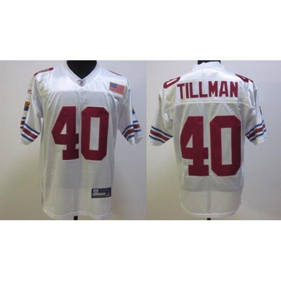 Arizona Cardinals 40 Tillman whate Throwback Jerseys