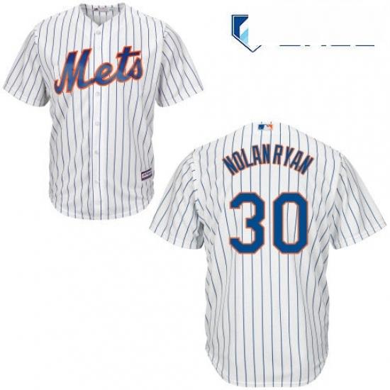 Mens Majestic NeW York Mets 30 Nolan Ryan Replica White Home Cool Base MLB Jersey