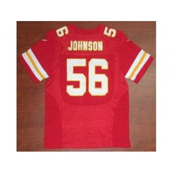 Nike Kansas City Chiefs 6 Derrick Johnson Red Elite NFL Jersey