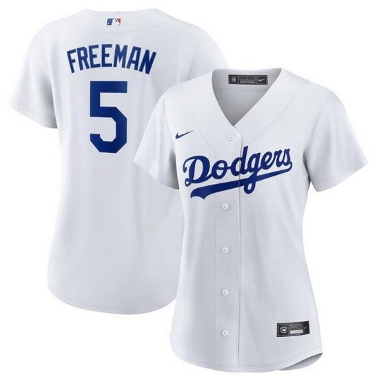 Women's Nike Los Angeles Dodgers #5 Freddie Freeman White MLB Jersey