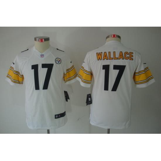Youth Nike Pittsburgh Steelers #17 Mike Wallace White Limited Jerseys