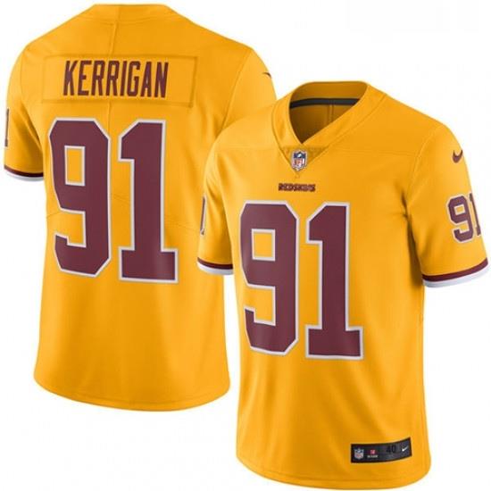 Mens Nike Washington Redskins 91 Ryan Kerrigan Limited Gold Rush Vapor Untouchable NFL Jersey