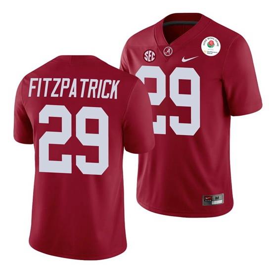 Alabama Crimson Tide Minkah Fitzpatrick Crimson 2021 Rose Bowl College Football Jersey