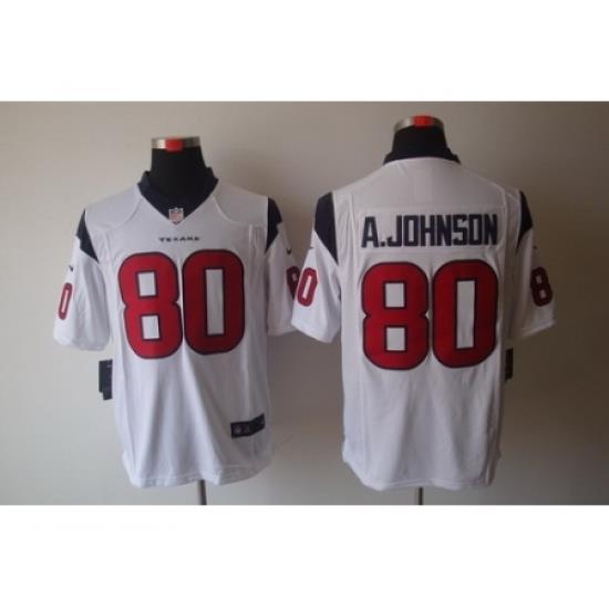 Nike Houston Texans 80 Andre Johnson White LIMITED NFL Jersey