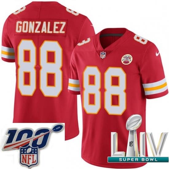 2020 Super Bowl LIV Men Nike Kansas City Chiefs #88 Tony Gonzalez Red Team Color Vapor Untouchable Limited Player NFL Jersey