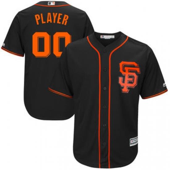 Men Women Youth All Size San Francisco Giants Majestic Black Alternate 2017 Cool Base Custom Jersey 3