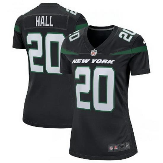 Women New York Jets 20 Breece Hall Nike Stealth Black Alternate Vapor Limited Jersey