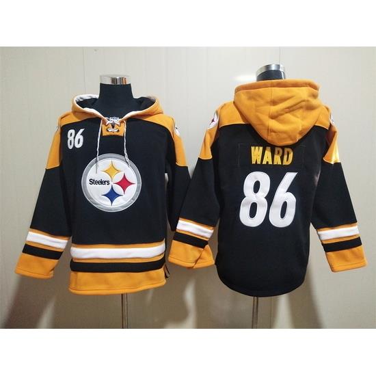 NFL Men Pittsburgh Steelers 86 Hines Ward Stitched Hoodie
