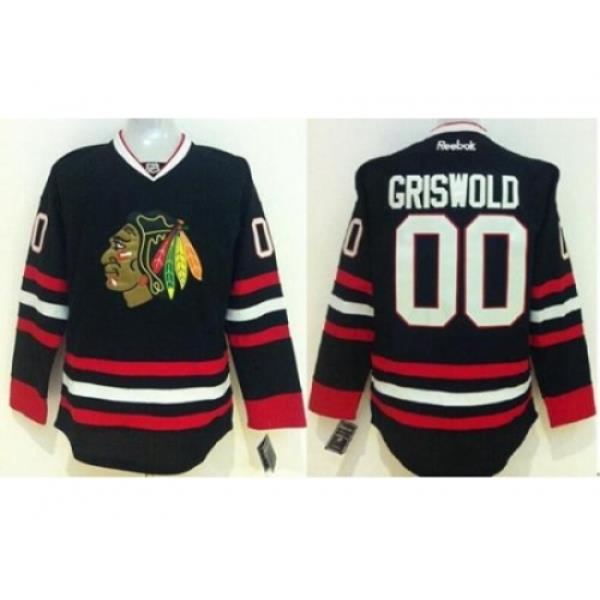 Chicago Blackhawks #00 Clark Griswold Black Stitched NHL Jersey