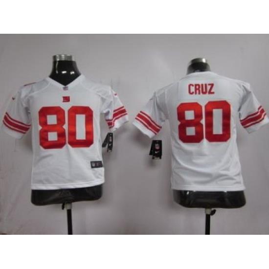 Youth Nike NeW York Giants #80 Victor Cruz White Nike NFL Jerseys