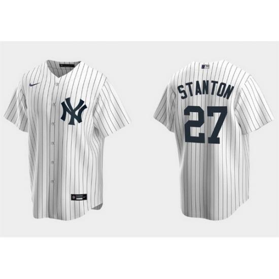 Youth NeW York Yankees 27 Giancarlo Stanton White Cool Base Stitched Baseball Jersey