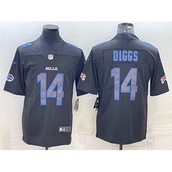Men Buffalo Bills 14 Stefon Diggs Black 2018 Impact Limited Stitched Jersey