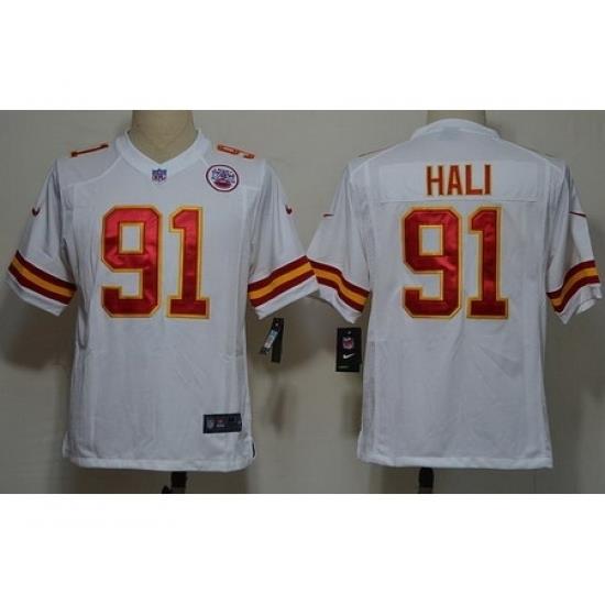 Nike Kansas City Chiefs 91 Tamba Hali White Game NFL Jersey