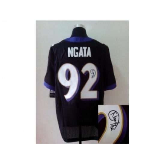 Nike baltimore ravens 92 Haloti Ngata black signature Elite NFL Jersey