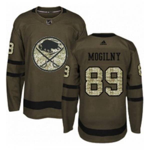 Youth Adidas Buffalo Sabres 89 Alexander Mogilny Authentic Green Salute to Service NHL Jersey