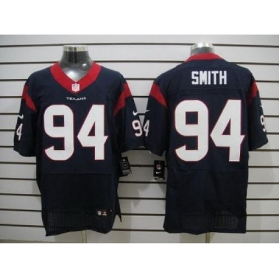 Nike Houston Texans 94 Antonio Smith Blue Elite NFL Jersey