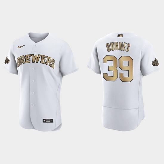Men Corbin Burnes MilWaukee BreWers 2022 Mlb All Star Game Authentic White Jersey