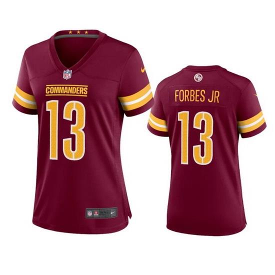 Women Washington Commanders 13 Emmanuel Forbes 2022 Burgundy Vapor Untouchable Stitched Jersey